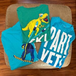 NWOT & EUC Lot of 3 Lands’ End Long Sleeve Husky Winter Theme Graphic T-Shirts